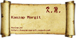 Kaszap Margit névjegykártya