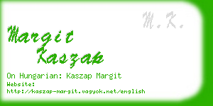 margit kaszap business card